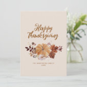 Herfstoogst Thanksgiving vakantiepas Feestdagenkaart (Staand voorkant)