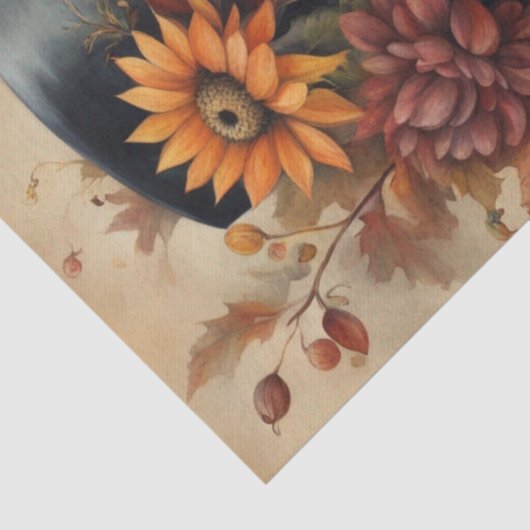Herfstoogst: vogelverschrikker in Herfst Decoupage Tissuepapier (Detail)