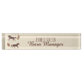 Herfstpaarden en -bladeren naambordje (Voorkant)