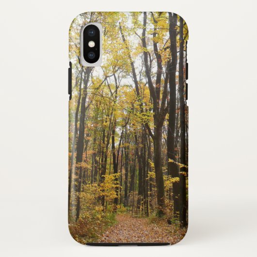 Herfstpad en gouden bladeren in Laurel Hill Park Case-Mate iPhone Case (Achterkant)