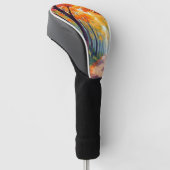 Herfstpad Herfstloof Schilderij Golfheadcover (Schuin)