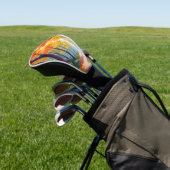 Herfstpad Herfstloof Schilderij Golfheadcover (Insitu)