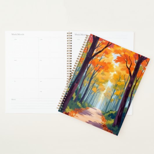 Herfstpad Herfstloof Schilderij Planner (Display)