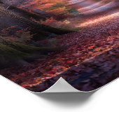 Herfstpad in Vermont-bosposter Poster (Hoek)