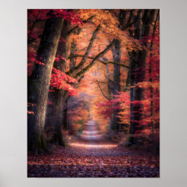 Herfstpad in Vermont-bosposter Poster