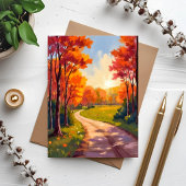 Herfstpad | Rode Loof Natuur Landschap Kaart