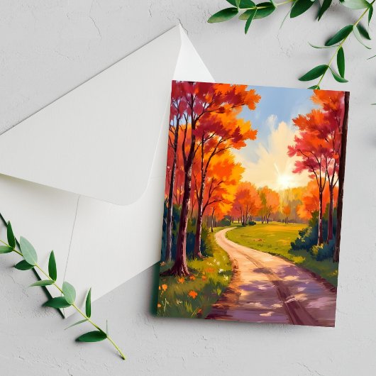 Herfstpad | Rode Loof Natuur Landschap Kaart