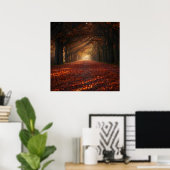 Herfstpad – Serene Boomtunnel Kunstprint Poster (Thuiskantoor)
