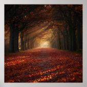 Herfstpad – Serene Boomtunnel Kunstprint Poster (Voorkant)
