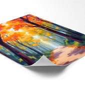 Herfstpad valbladschildering poster (Hoek)