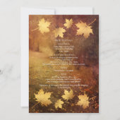 herfstpad vallende esdoorn bladeren bruiloft detai (Voorkant)