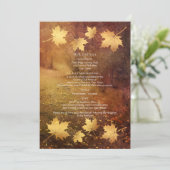 herfstpad vallende esdoorn bladeren bruiloft detai (Staand voorkant)