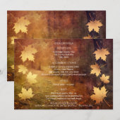 herfstpad vallende esdoorn bladeren bruiloft detai (Voorkant / Achterkant)