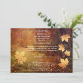 herfstpad vallende esdoorn bladeren bruiloft detai (Staand voorkant)