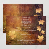 herfstpad vallende esdoorn bladeren bruiloft detai (Voorkant / Achterkant)