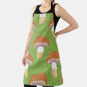 Herfstpaddenstoelen: groen naadloos patroon. schort (Insitu)