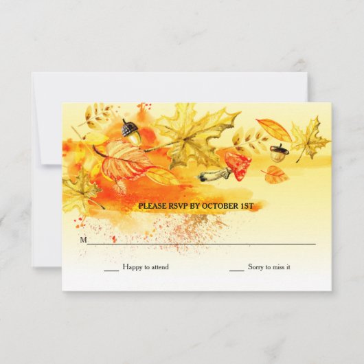 Herfstpalet RSVP-kaarten Kaart (Voorkant)