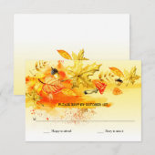 Herfstpalet RSVP-kaarten Kaart (Voorkant / Achterkant)