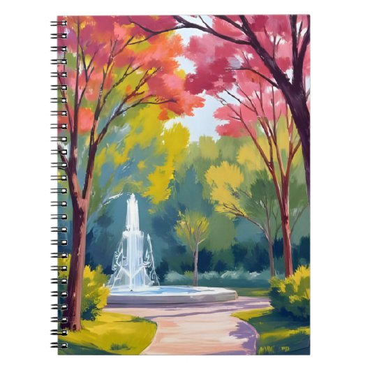 Herfstpark herfstblad aquarel notitieboek (Voorkant)
