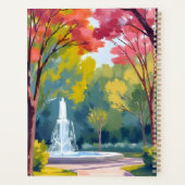 Herfstpark herfstloof aquarel planner (Achterkant)