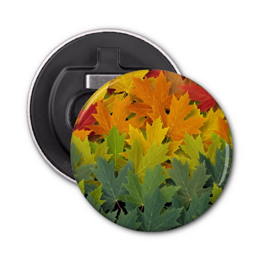 Herfstpatroon 2 button flesopener (Voorkant)