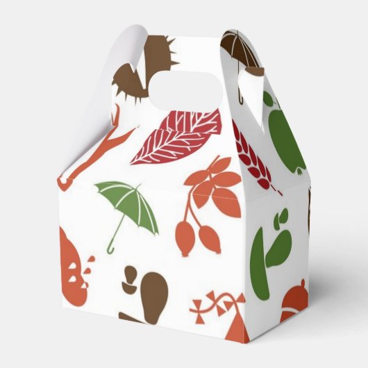 Herfstpatroon Bedankdoosjes (Voorkant Zijde)