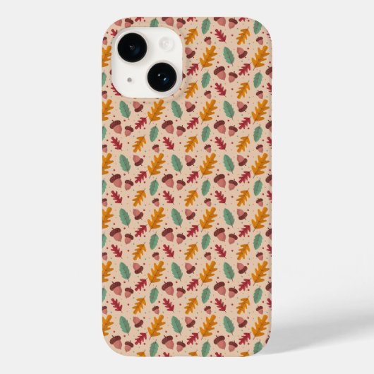 Herfstpatroon Blad iPhone Hoesje (Achterkant)