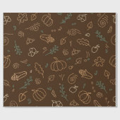 Herfstpatroon Cadeaupapier (Vlak)