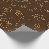 Herfstpatroon Cadeaupapier (Hoek)