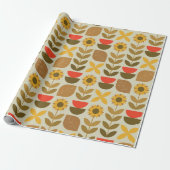 Herfstpatroon Cadeaupapier (Uitgerold)