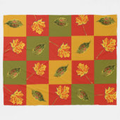 Herfstpatroon fleece deken (Voorkant (Horizontaal))