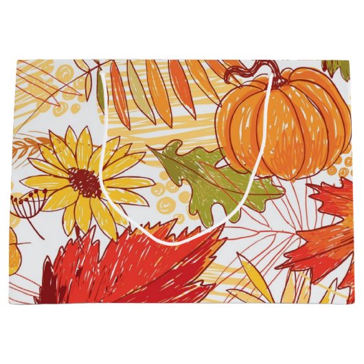 Herfstpatroon Groot Cadeauzakje (Voorkant)