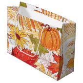 Herfstpatroon Groot Cadeauzakje (Voorkant Gekanteld)