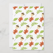 Herfstpatroon Liefde Groene Bruiloftsdouche Kaart (Achterkant)