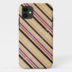  herfstpatroon met diagonale strepen iPhone 11 hoesje