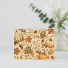 Herfstpatroon met pompoen en kalebassen