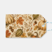 Herfstpatroon met pompoen en kalebassen cadeaulabel (Voorkant (Horizontaal))