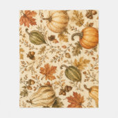 Herfstpatroon met pompoen en kalebassen fleece deken (Voorkant)