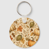 Herfstpatroon met pompoen en kalebassen sleutelhanger (Voorkant)