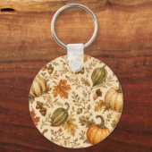 Herfstpatroon met pompoen en kalebassen sleutelhanger (Voorkant)