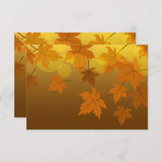 Herfstpatroon met vallende esdoornbladeren en boke (Voorkant / Achterkant)