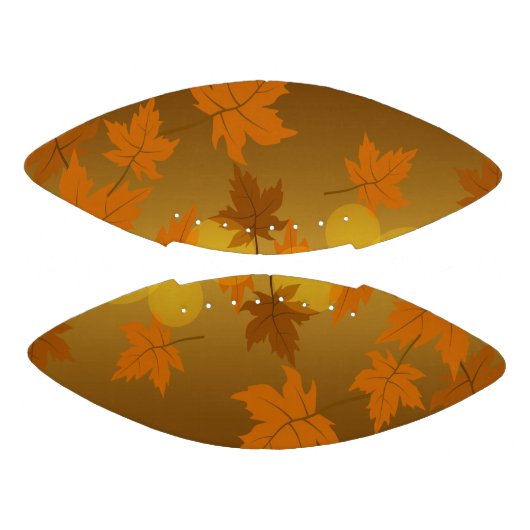 Herfstpatroon met vallende esdoornbladeren en boke american football (Panelen)