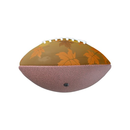 Herfstpatroon met vallende esdoornbladeren en boke american football (Gedraaid 270)