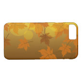 Herfstpatroon met vallende esdoornbladeren en boke Case-Mate iPhone case (Achterkant (Horizontaal))