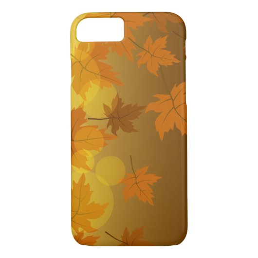 Herfstpatroon met vallende esdoornbladeren en boke Case-Mate iPhone case (Achterkant)