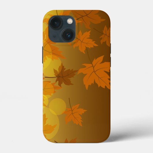 Herfstpatroon met vallende esdoornbladeren en boke Case-Mate iPhone case (Achterkant)