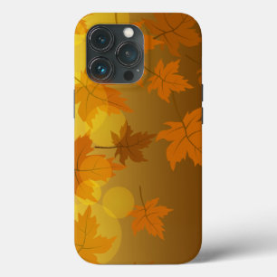 Herfstpatroon met vallende esdoornbladeren en boke Case-Mate iPhone case