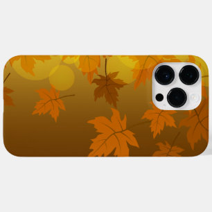 Herfstpatroon met vallende esdoornbladeren en boke Case-Mate iPhone 14 pro max hoesje
