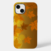 Herfstpatroon met vallende esdoornbladeren en boke Case-Mate iPhone case (Achterkant)