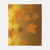 Herfstpatroon met vallende esdoornbladeren en boke fleece deken (Voorkant)